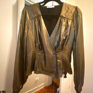 Express: bronze lamé blouse